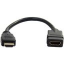 StarTech 6in HDMI Extension Cable, Short HDMI Cable Extender Male to Female, 4K UHD HDMI Port Saver M/F, HDMI 1.4, HDMI Dongle