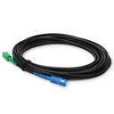 AddOn 20m ASC to SC Black OS2 Simplex OFNR (Riser-Rated) SMF Fiber Outdoor Patch Cable