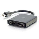 C2G 4K Mini DisplayPort to HDMI Monitor Splitter - Dual Monitor Hub - 3840 � 2160 - HDMI Out