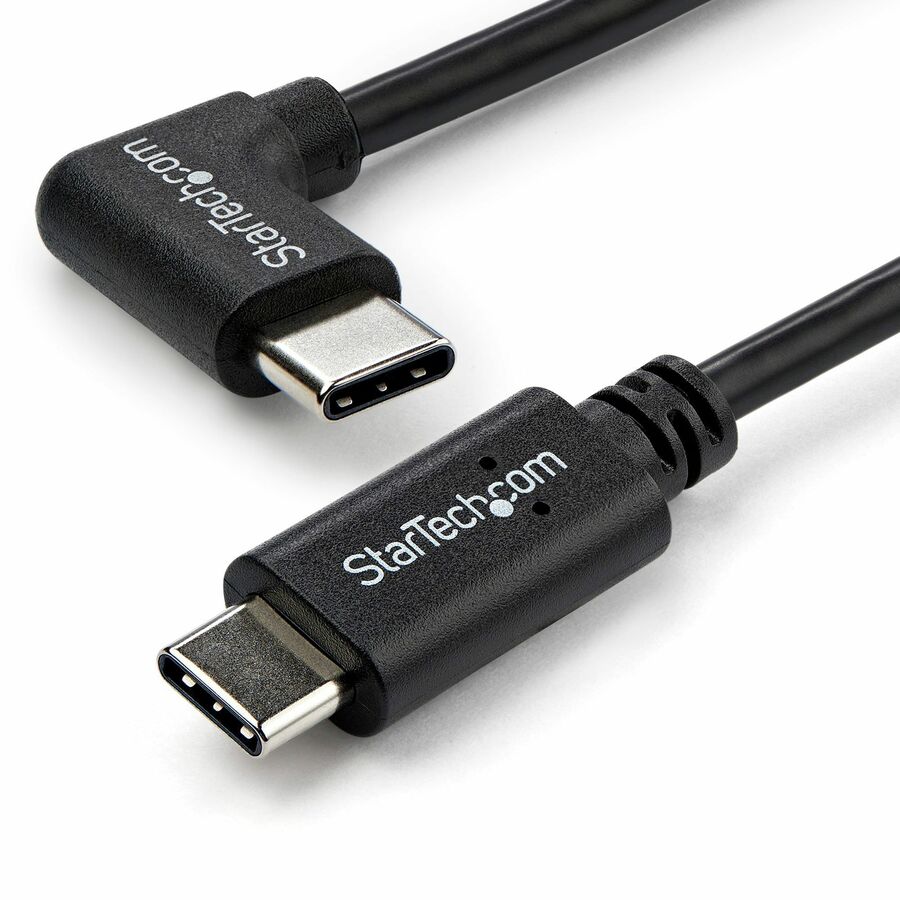 StarTech 3.3ft (1m) USB-C Charging Cable, Right-Angled, Charge & Sync, 60W (3A) PD, USB 2.0 Laptop Charger Cable - USB C Charging Cord