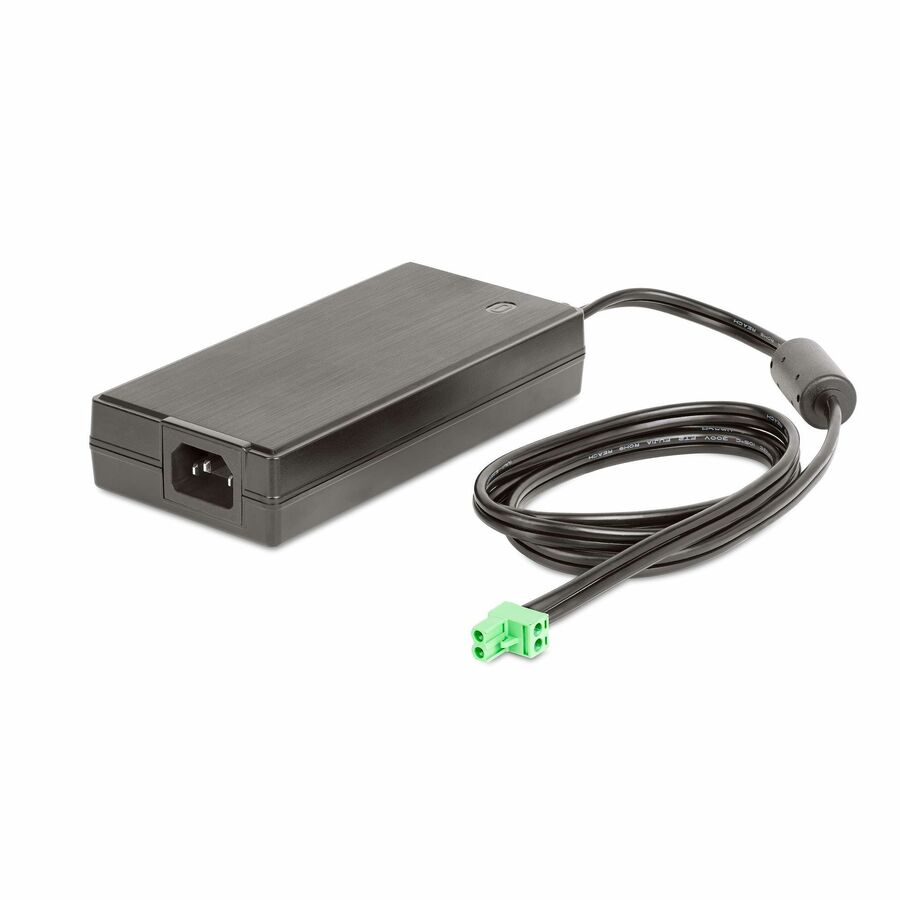 StarTech.com 160W Universal DC Power Adapter (24V/6.6A), External AC/DC Power Supply for USB Hubs, 2/3-Pin Terminal Blocks, International - Universal International Power Adapter - 4x regional 4ft AC cables (NA/UK/EU/ANZ) - 24V/6.6A (158.4W) DC output w/attached 4ft DC cord - Auto-switch 100-240V AC input - External power supply brick includes 2-conductor and 3-conductor terminal blocks