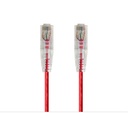 Monoprice SlimRun Cat6 28AWG UTP Ethernet Network Cable, 1ft Red