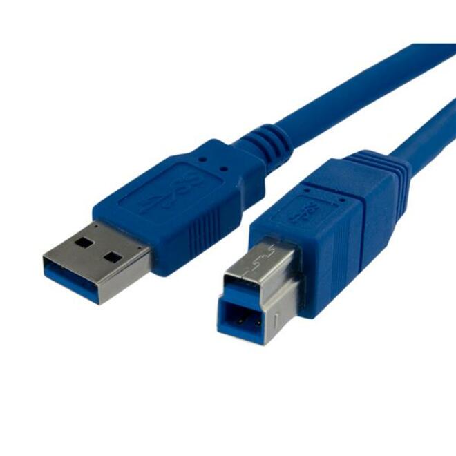 StarTech SuperSpeed USB 3.0 (5Gbps) Cable A to B - USB 3.0 A (M) to USB 3.0 B (M) - 480 MBytes/s or 4.8 Gbps - 3 ft