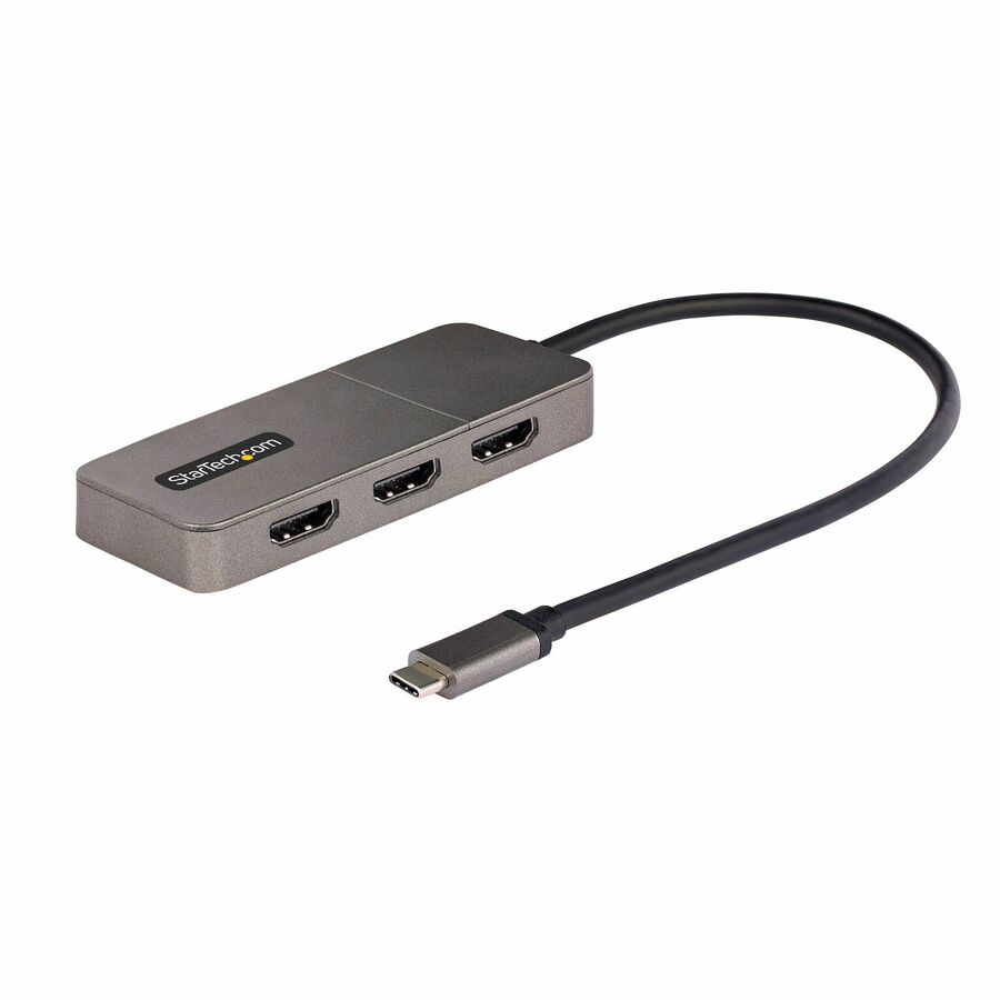 StarTech 3-Port USB-C Multi-Monitor Adapter, Type-C to 3x HDMI MST Hub, Triple 4K60Hz HDMI Laptop Display Extender / Splitter, Windows