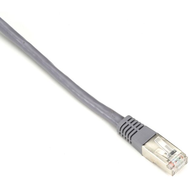 Black Box CAT6 250-MHz Stranded Patch Cable Slim Molded Boot - S/FTP, CM PVC, Gray, 10FT