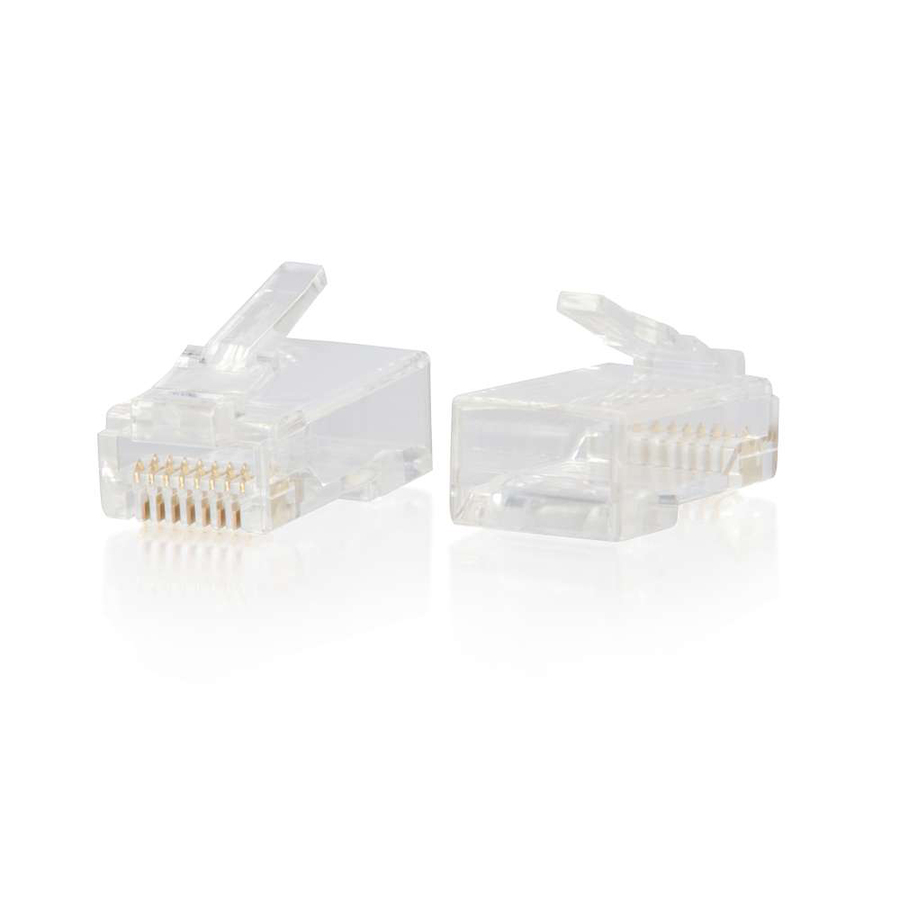 C2G RJ45 Cat6 Modular Plug - 1 Each - 1 x RJ-45 Network Male - Clear