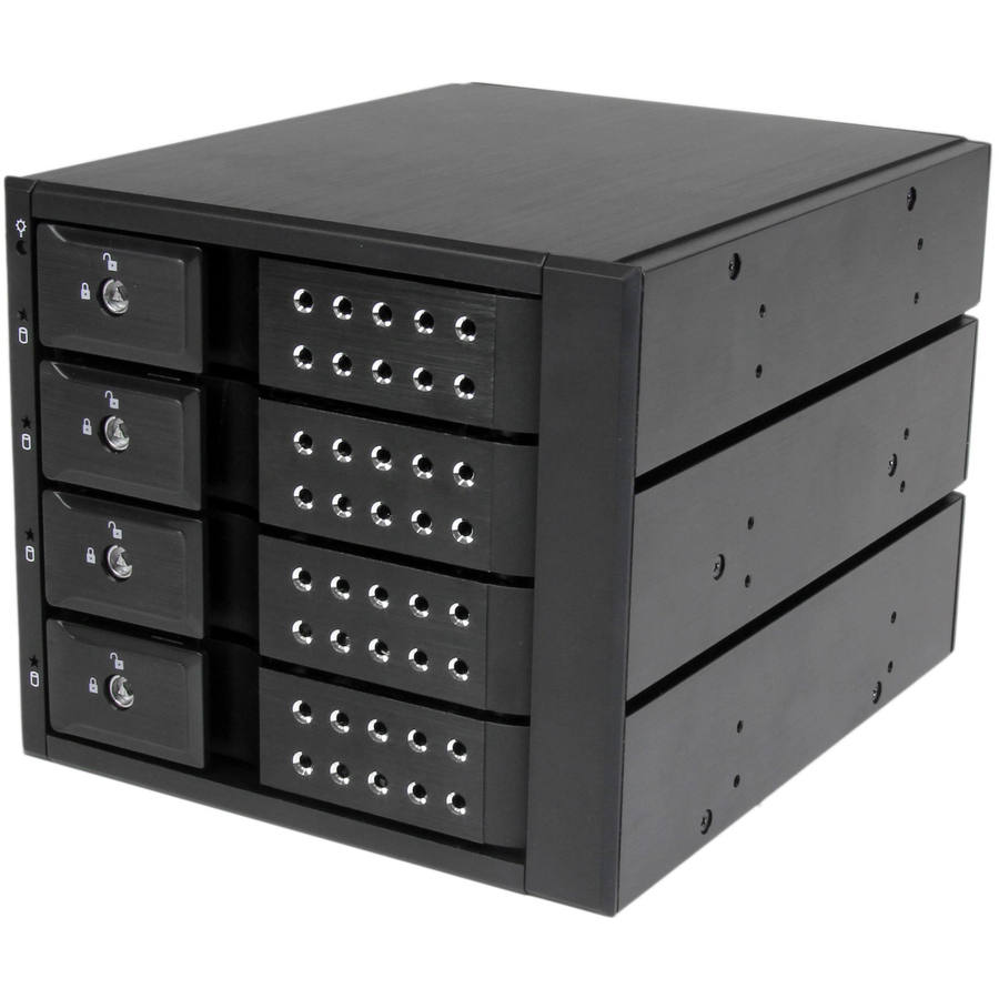 StarTech 4 Bay Aluminum Trayless Hot Swap Mobile Rack Backplane for 3.5in SAS II/SATA III - 6 Gbps HDD