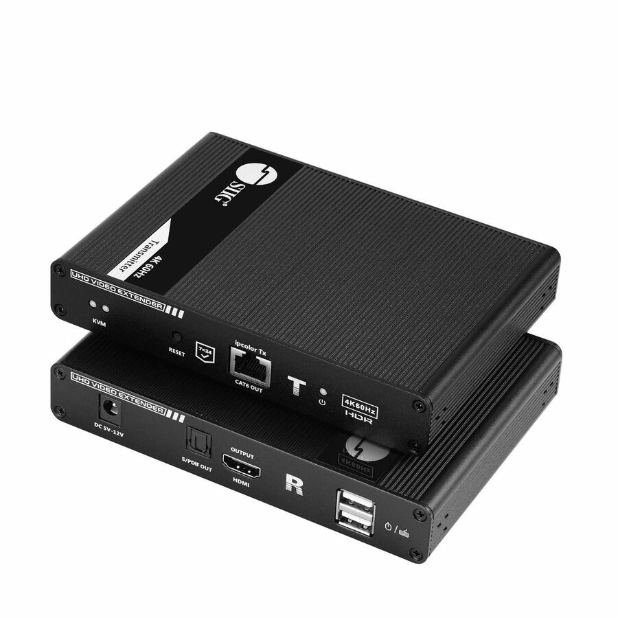 SIIG HDMI 2.0 KVM Over Cat6 Extender with Loopout & S/PDIF