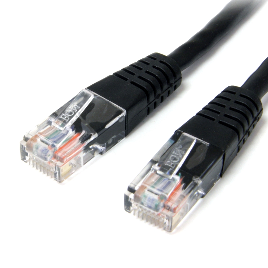 StarTech 6 ft Black Molded Cat5e UTP Patch Cable