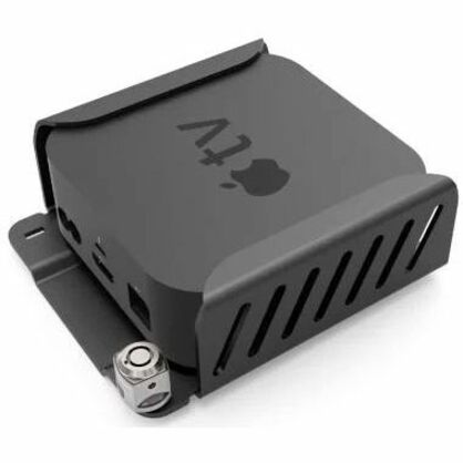 Compulocks Apple TV Security Mount (4th, 4k 1-2nd Gen) (2018-2021) with Cable Lock Black