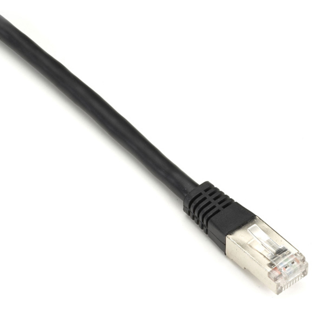 Black Box CAT6 250-MHz Stranded Patch Cable Slim Molded Boot - S/FTP, CM PVC, Black, 25FT