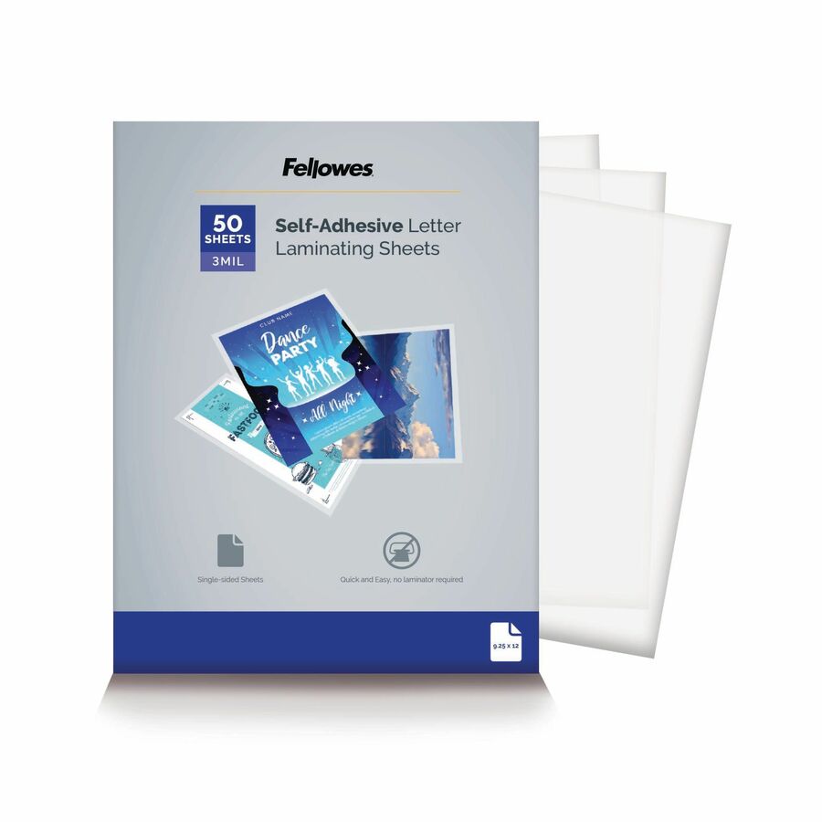 Fellowes Self Adhesive Laminating Sheets