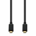 AddOn 1m USB C 2.0 (Male) to USB C 2.0 (Male) Sync and Charge Black Cable, 480Mbps