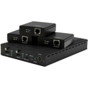 StarTech.com 3 Port HDBaseT Extender Kit with 3 Receivers - 1x3 HDMI over CAT5e/CAT6 Splitter - 1-to-3 HDBaseT Distribution System - Up to 4K - Distribute your HDMI source to three remote displays over standard CAT5e/CAT6/ CAT7 cable - HDMI splitter - 4K digital signage distribution - HDMI extender - HDBaseT extender - 1x3 HDMI extender - Mountable HDMI over CAT6 extender - HDBaseT splitter