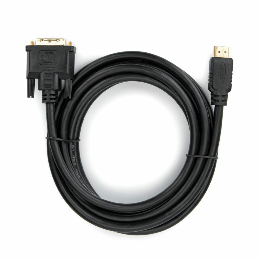 Rocstor Premium HDMI to DVI-D Cable - M/M - 10 ft - 1 x DVI-D Male - 1 x Male HDMI - Gold-plated Contacts - Black