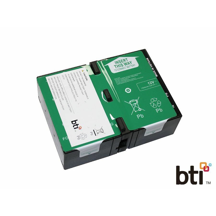 BTI APCRBC124-SLA124 SEALED LEAD ACID BATTERY FOR APC - 2yr Warranty - BR1200G-FR, BR1200GI, BR1300G, BR1500G, BR1500G-FR, BR1500GI, BX1500M, SMC1000-2U, SMC1000I-2U