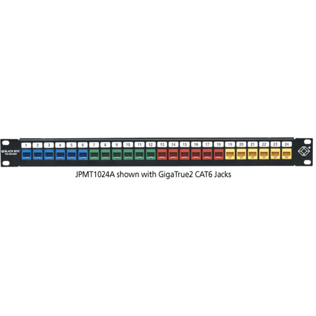 Black Box Multimedia Patch Panel - 1U, 24-Port