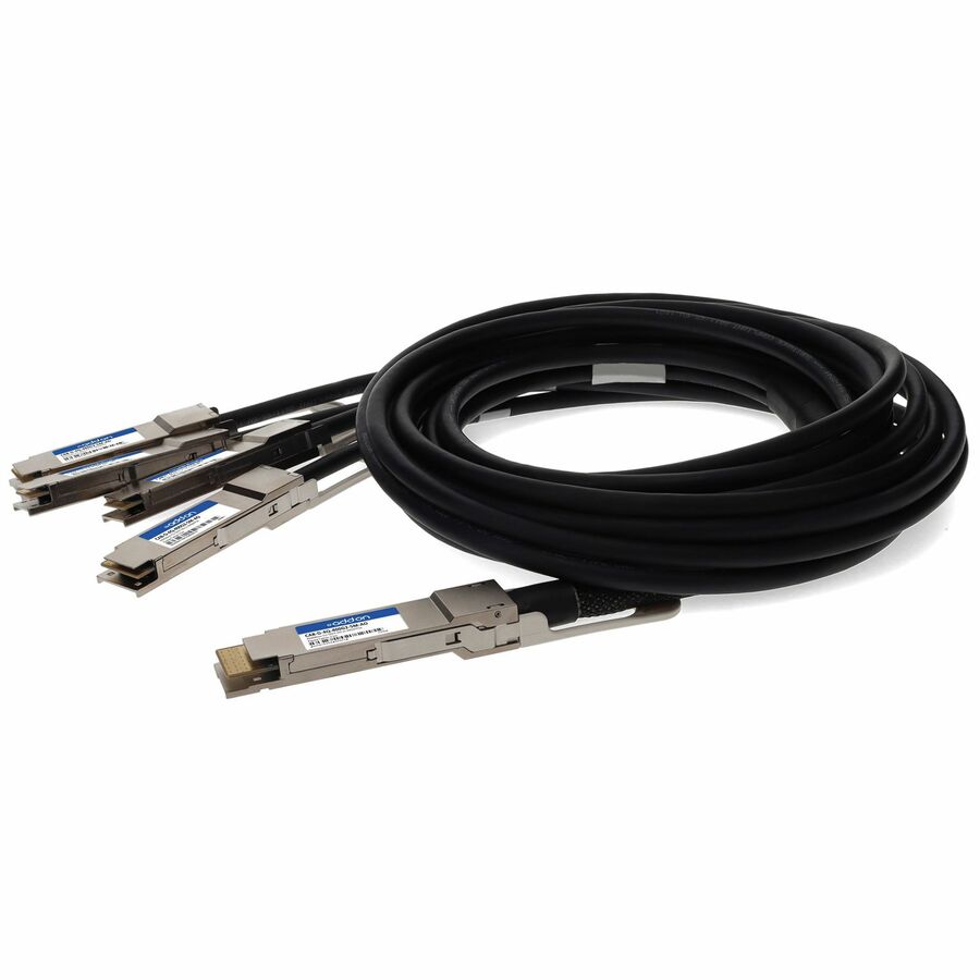 AddOn Arista Networks® CAB-D-4Q-400G-2-5M Compatible TAA Compliant 400GBase-CU QSFP-DD 400G to 4xQSFP56 100G PAM-4 Direct Attach Cable (Passive Twinax, 2.5m)