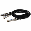 AddOn Arista Networks® CAB-D-4Q-400G-2-5M Compatible TAA Compliant 400GBase-CU QSFP-DD 400G to 4xQSFP56 100G PAM-4 Direct Attach Cable (Passive Twinax, 2.5m)