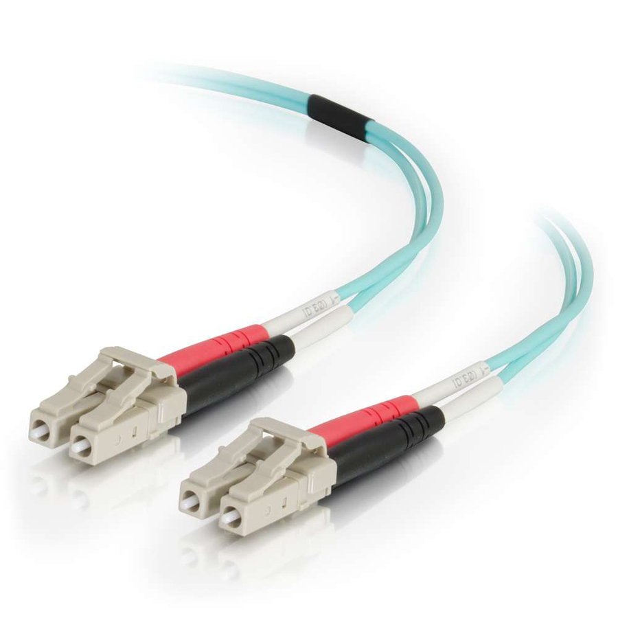 C2G 9m LC-LC 50/125 Duplex Multimode OM4 Fiber Cable - Aqua - 30ft