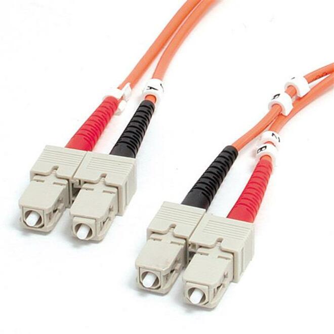 StarTech 1m (3.3ft) SC to SC OM1 Multimode Fiber Optic Cable, 62.5/125 Fiber Size, 10G Networks, LSZH Fiber Patch Cord