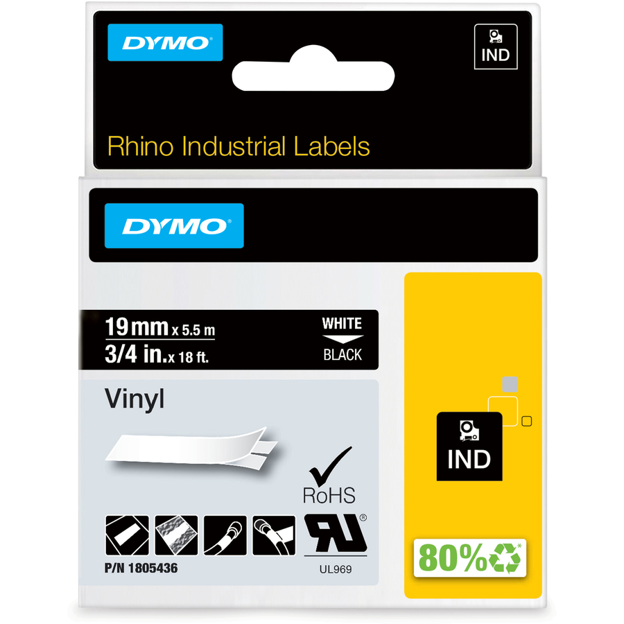Dymo Colored 3/4" Vinyl Label Tape