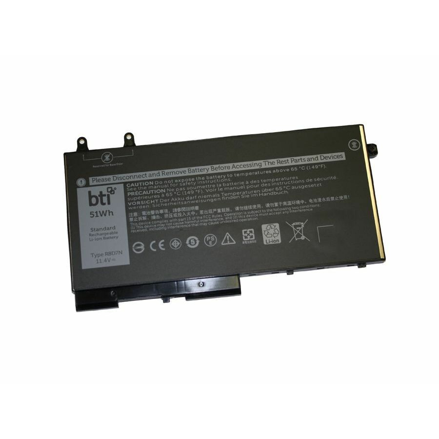 BTI 451-BCIQ-BTI 11.4V 51WHR LI-ION BATTERY 0R8D7N, 451-BCIQ, R8D7N, W8GMW INSPIRON 15 7590 2-IN-1, INSPIRON 7590 2-IN-1, LATITUDE 5400, LATITUDE 5401, LATITUDE 5500, LATITUDE 5501, PRECISION 3540
