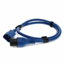 AddOn 2ft C13 (Locking) Female to C14 (Locking) Male 14AWG 15A Blue 100-250V Power Cable