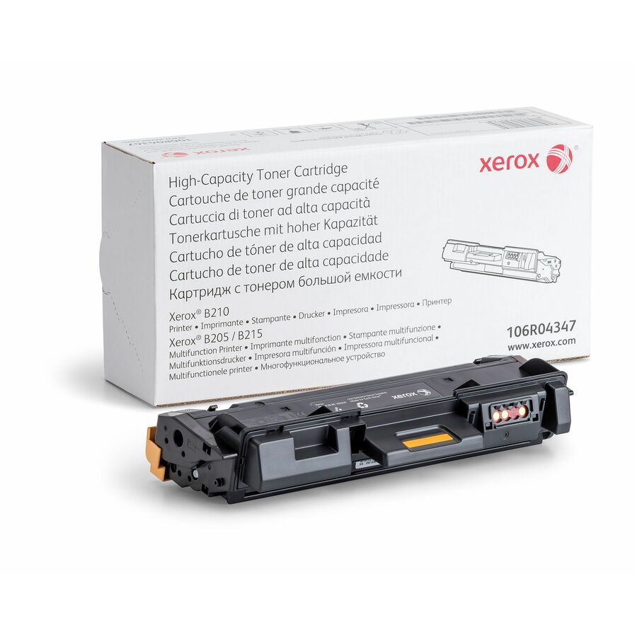 Xerox Genuine Xerox B205/B210/B215 Multifunction Printer Black High capacity Toner Cartridge (3000 Pages) - 106R04347