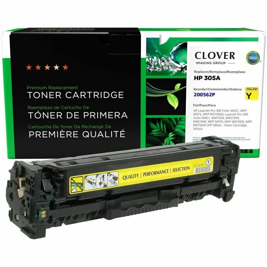 Clover Imaging Remanufactured Yellow Toner Cartridge for HP 305A (CE412A)