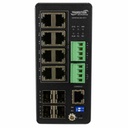 Transition Networks Managed Hardened PoE+ Switch - 8 Ports - Manageable - 2 Layer Supported - Modular - 4 SFP Slots - Twisted Pair - 5 Year Limited Warranty