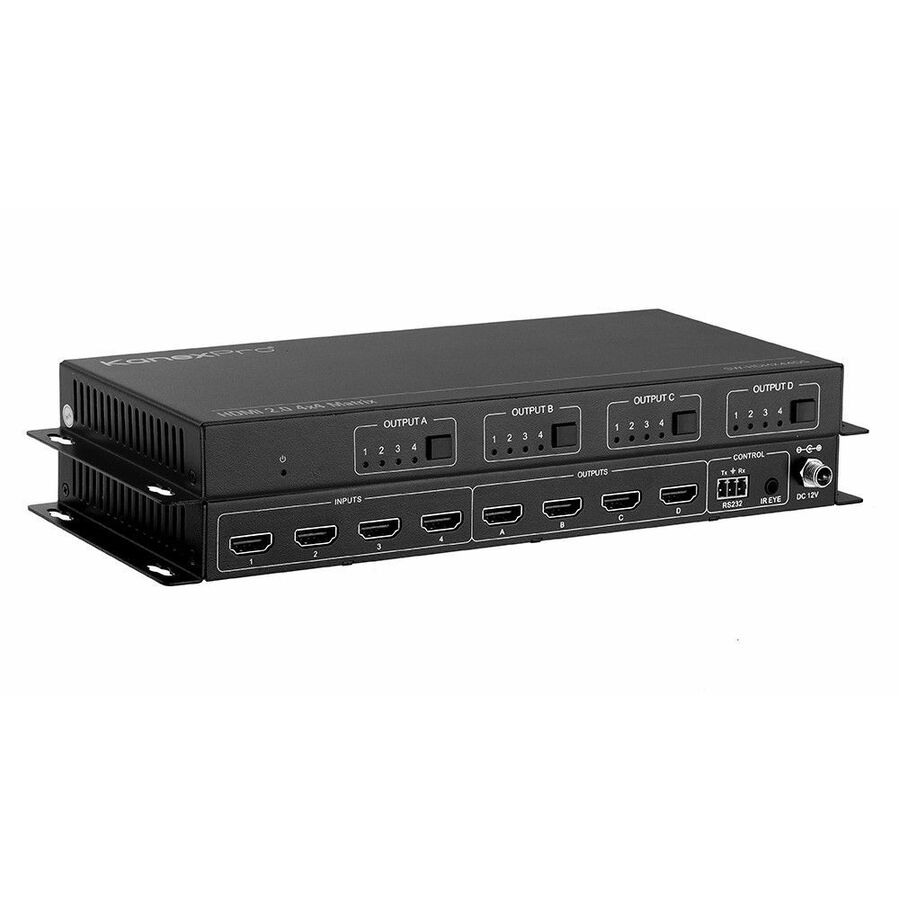 KanexPro HDMI 2.0 4x4 Matrix Switcher with 4K to 1080p Down-scaling