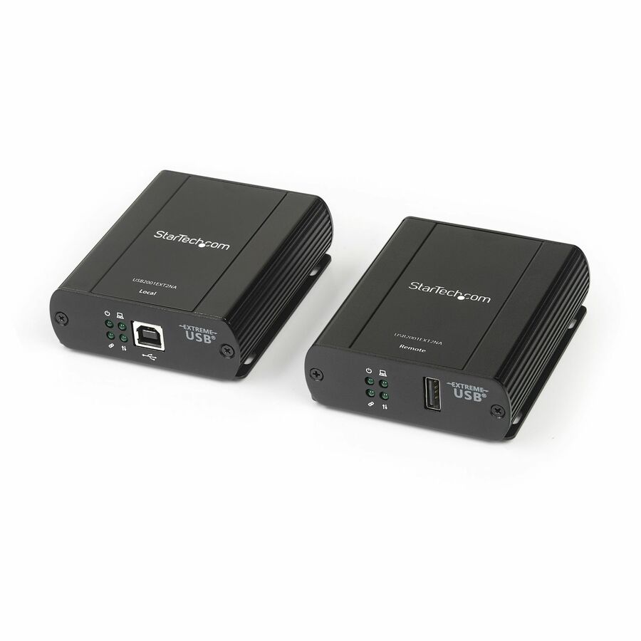 StarTech.com USB 2.0 Extender over Cat5e or Cat6 Ethernet Cable - 330ft/100m USB 2.0 Extender Adapter Kit w/ ESD & Metal Case - Powered