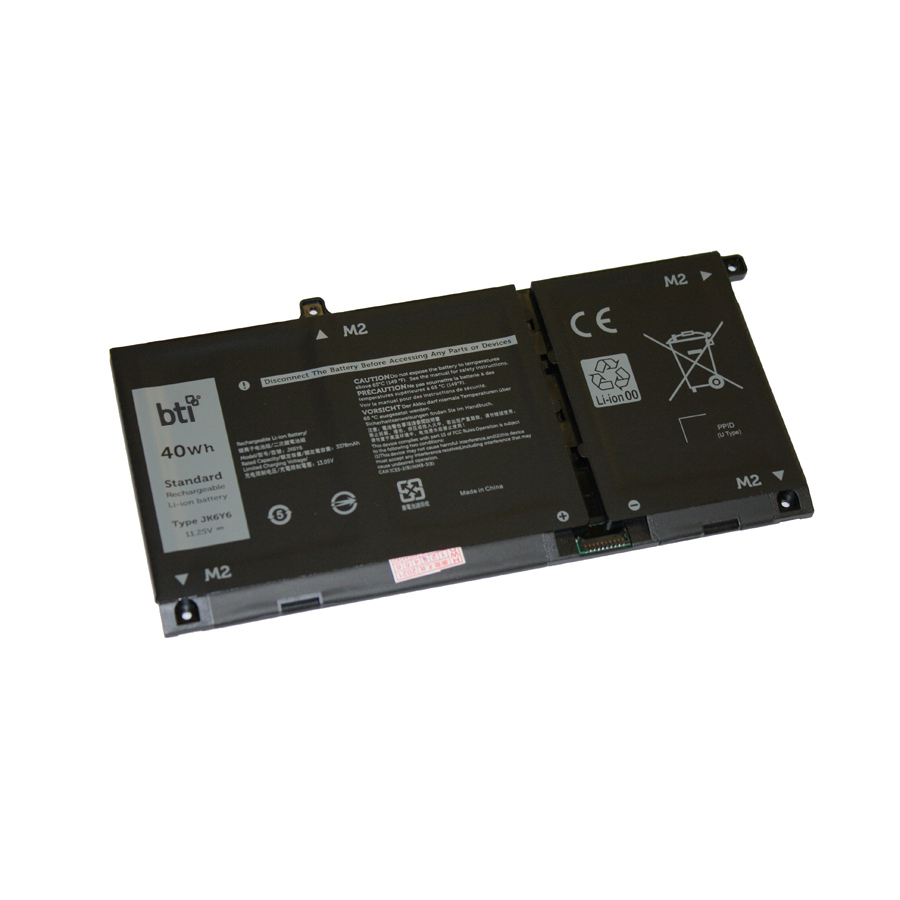 BTI JK6Y6-BTI 11.25V 40WHR LI-ION BATTERY CF5RH, CN-0CF5RH, JK6Y6 INSPIRON 5300, 5301, 5400 2-IN-1, 5401, 5402, 5406 2-IN-1, 5408, 5409, 5501, 5502, 5508, 5509, 7300 2-IN-1 SILVER, 7306 2-IN-1 SILVER, 7405 2-IN-1, 7500 2-IN-1 SILVER, 7506 2-IN-1 SILVER, LATITUDE 3410, 3510, VOSTRO 3410, 5300, 5301, 5401, 5402, 5501, 5502