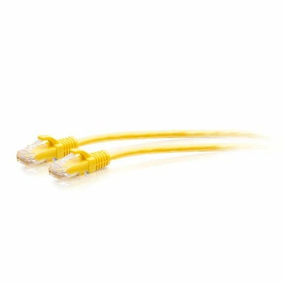 C2G 10ft (3m) Cat6a Snagless Unshielded (UTP) Slim Ethernet Patch Cable - Yellow - RJ45 - M/M