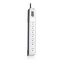 Belkin 7-Outlet AV Surge Protector with 12-Ft Power Cord and Telephone Protection, 2000 Joules (BV107200-12),White