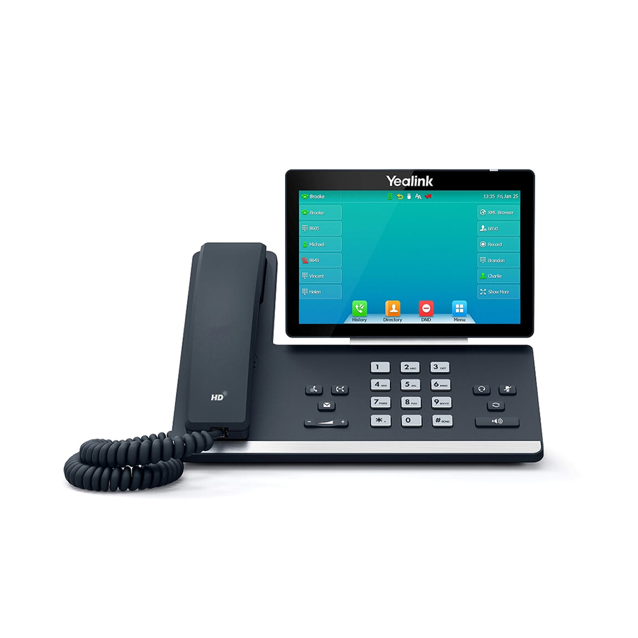 Yealink SIP-T57W IP Phone - Corded/Cordless - Corded/Cordless - Bluetooth - Wall Mountable, Desktop - Classic Gray
