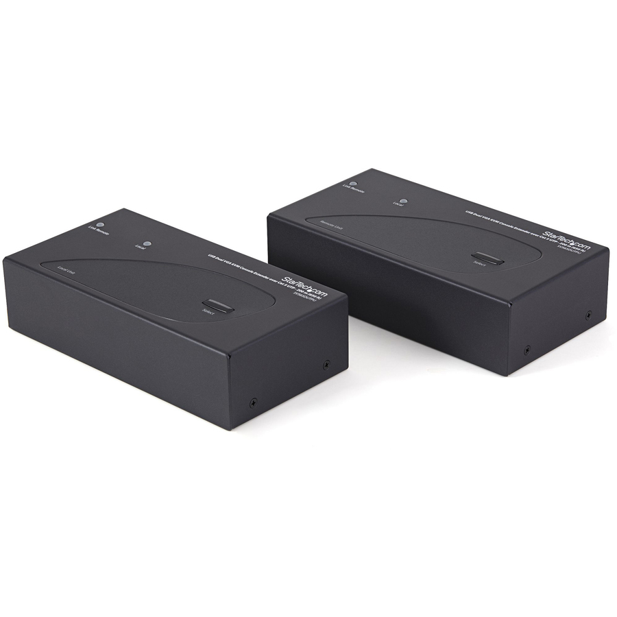 StarTech.com USB Dual VGA over Cat5 KVM Console Extender - 650 ft / 200m - Operate a Dual VGA, USB-enabled PC up to 650ft away, as if it was installed locally - Access your KVM over long distances while not exposing yourself to the network security risks of IP KVMs - Make your KVM remotely accessible with a KVM Extender