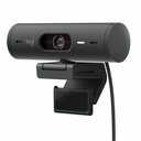 Logitech Brio 500 Full HD webcam, auto framing, noise-reducing mics, privacy shutter, streaming & video calling, Graphite