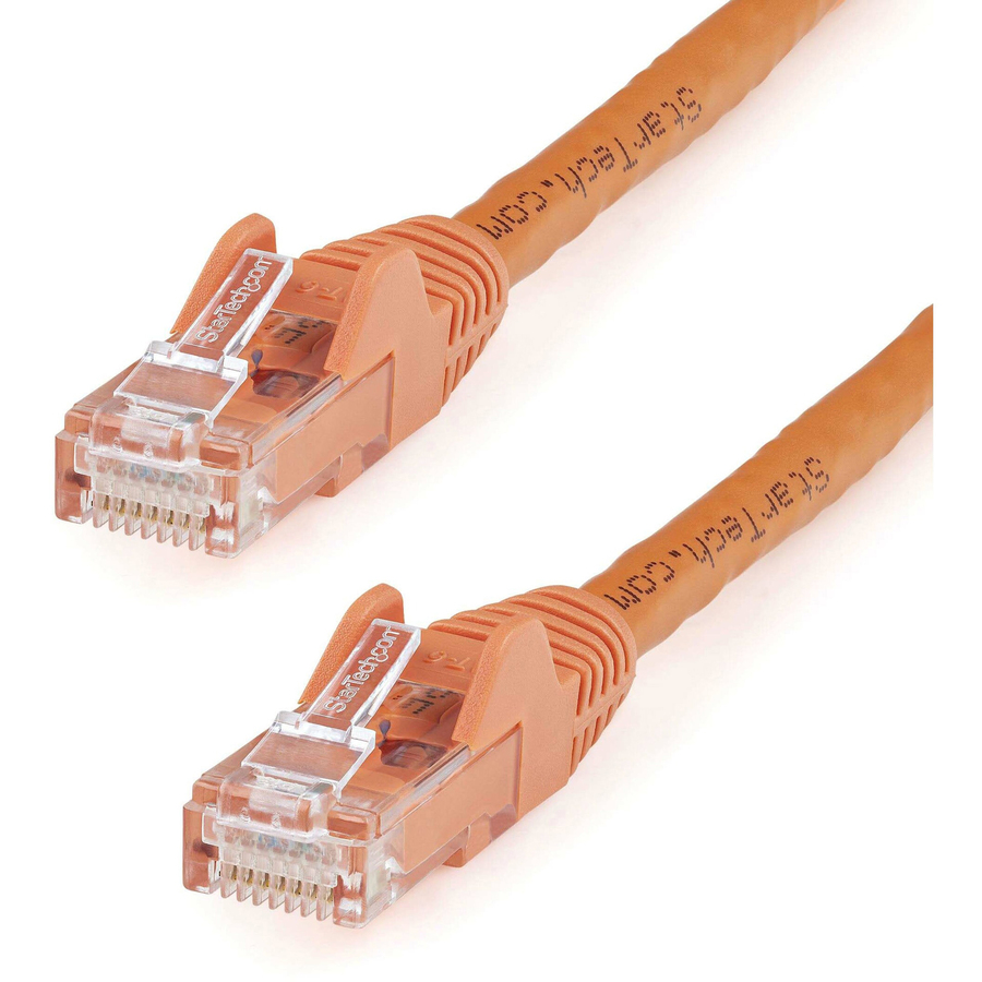 StarTech 14ft CAT6 Ethernet Cable - Orange Snagless Gigabit - 100W PoE UTP 250Mhz Category 6 Patch Cord UL Certified Wiring/TIA