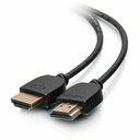 C2G 3ft Plus Series Slim Flexible HDMI Cable with Low Profile Connectors - VW-1 Rated - 4K 60Hz - M/M - Black (3 Pack)