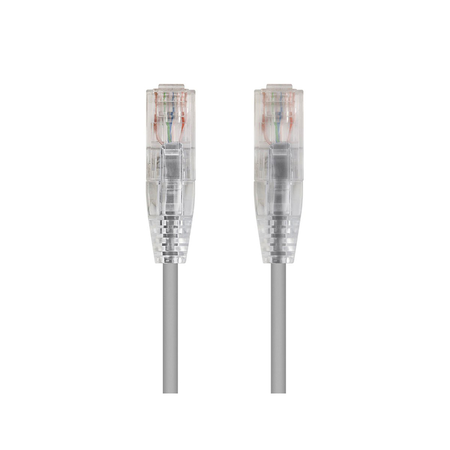 Monoprice SlimRun Cat6 28AWG UTP Ethernet Network Cable, 14ft Gray