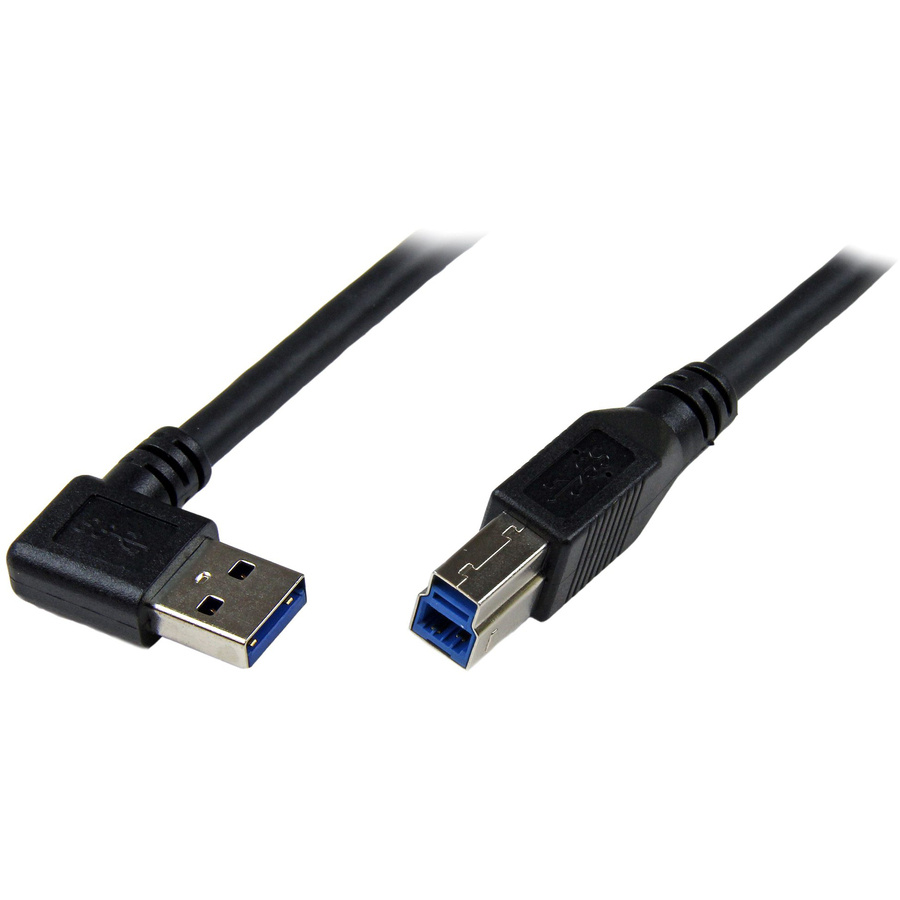 StarTech 1m Black SuperSpeed USB 3.0 (5Gbps) Cable - Right Angle A to B - M/M