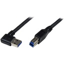 StarTech 1m Black SuperSpeed USB 3.0 (5Gbps) Cable - Right Angle A to B - M/M