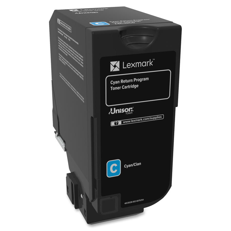 Lexmark Unison Original Toner Cartridge - Laser - Standard Yield - 3000 Pages - Cyan - 1 Each