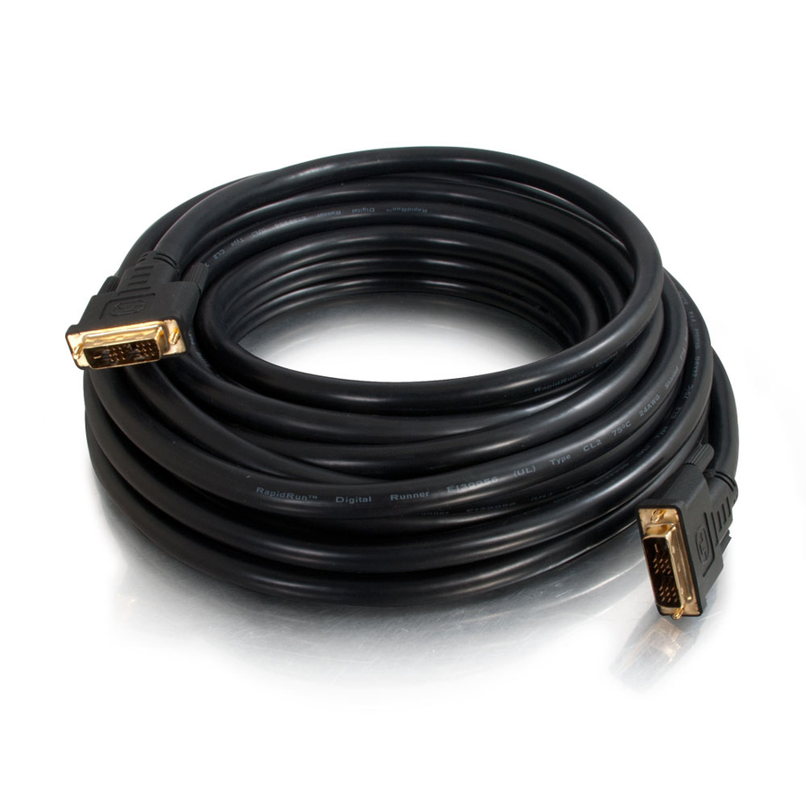 C2G 100ft Pro Series DVI-D CL2 M/M Single Link Digital Video Cable