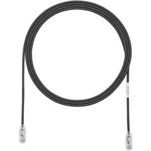 Panduit Cat.6 UTP Patch Network Cable - 3 ft Category 6 Network Cable for Network Device - First End: 1 x RJ-45 Network - Male - Second End: 1 x RJ-45 Network - Male - Patch Cable - 28 AWG - Black - 1