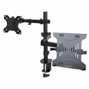 StarTech Monitor Arm with VESA Laptop Tray, For a Laptop & Single Display up to 32" (17.6lb/8kg), Adjustable Desk Laptop Arm Mount