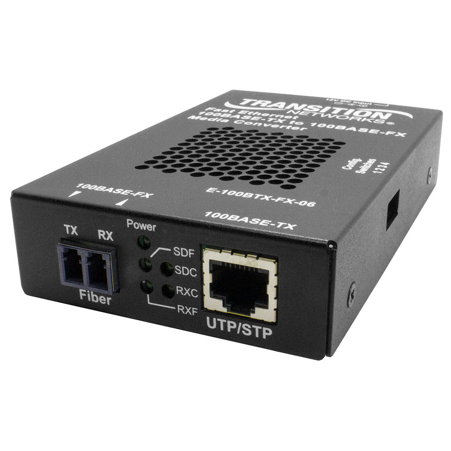 Transition Networks Stand-alone Fast Ethernet Media Converter 100Base-TX to 100Base-FX