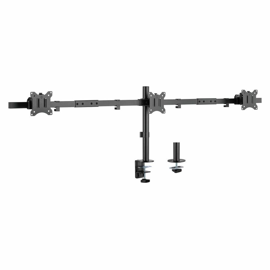 Rocstor ErgoReach Mounting Arm for Monitor, LCD Display, LED Display - Black - Landscape/Portrait - Height Adjustable - 3 Display(s) Supported - 17" to 32" Screen Support - 59.52 lb Load Capacity - 75 x 75, 100 x 100 - VESA Mount Compatible - Steel